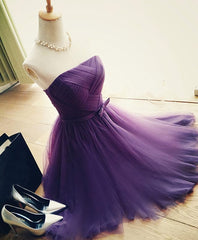 Cute A Line Tulle Short Prom Dress, Bridesmaid Dress