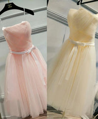 Cute A Line Tulle Short Prom Dress, Bridesmaid Dress