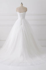 Ball Gown Strapless Sleeveless Lace Up Wedding Dresses