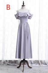 Elegant Lavender Long Mismatch Bridesmaid Dress