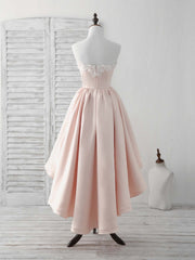 Pink Sweetheart Neck Short Prom Dress Pink Homecoming Dresses