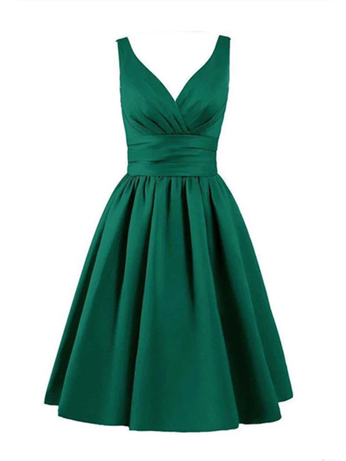 Short Green Satin Prom Dresses, Short Green Satin Graduation Homecoming Dresses